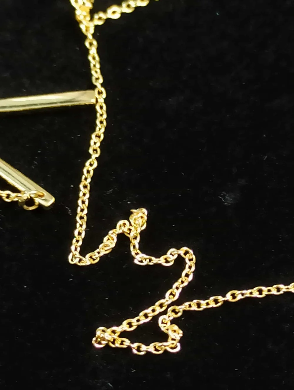 Vintage 90s Sterling Silver 925 Gold Plated K Initial Necklace Minimalist Bar